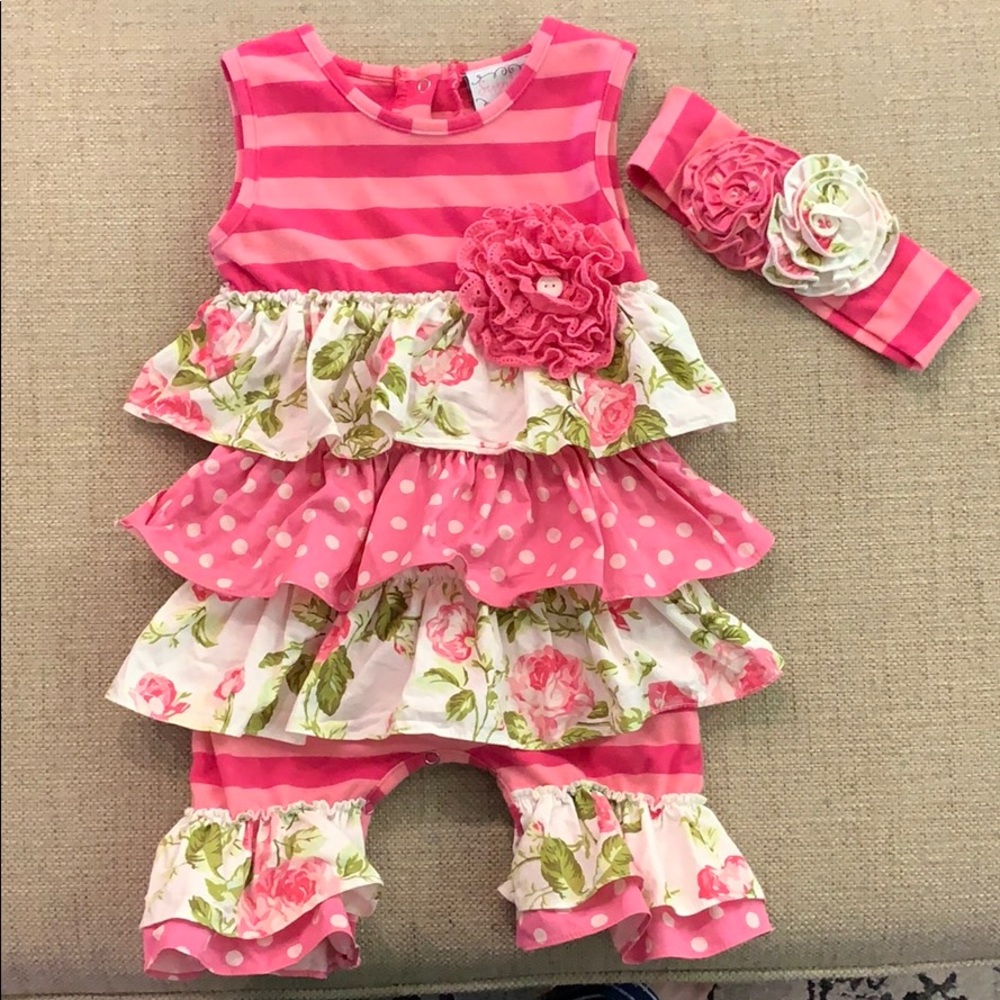 Serendipity set w/headband-great condition 18-24m